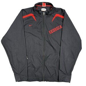Vintage 90s Nike Team Georgia Bulldogs NCAA University Zip Up Windbreaker Large